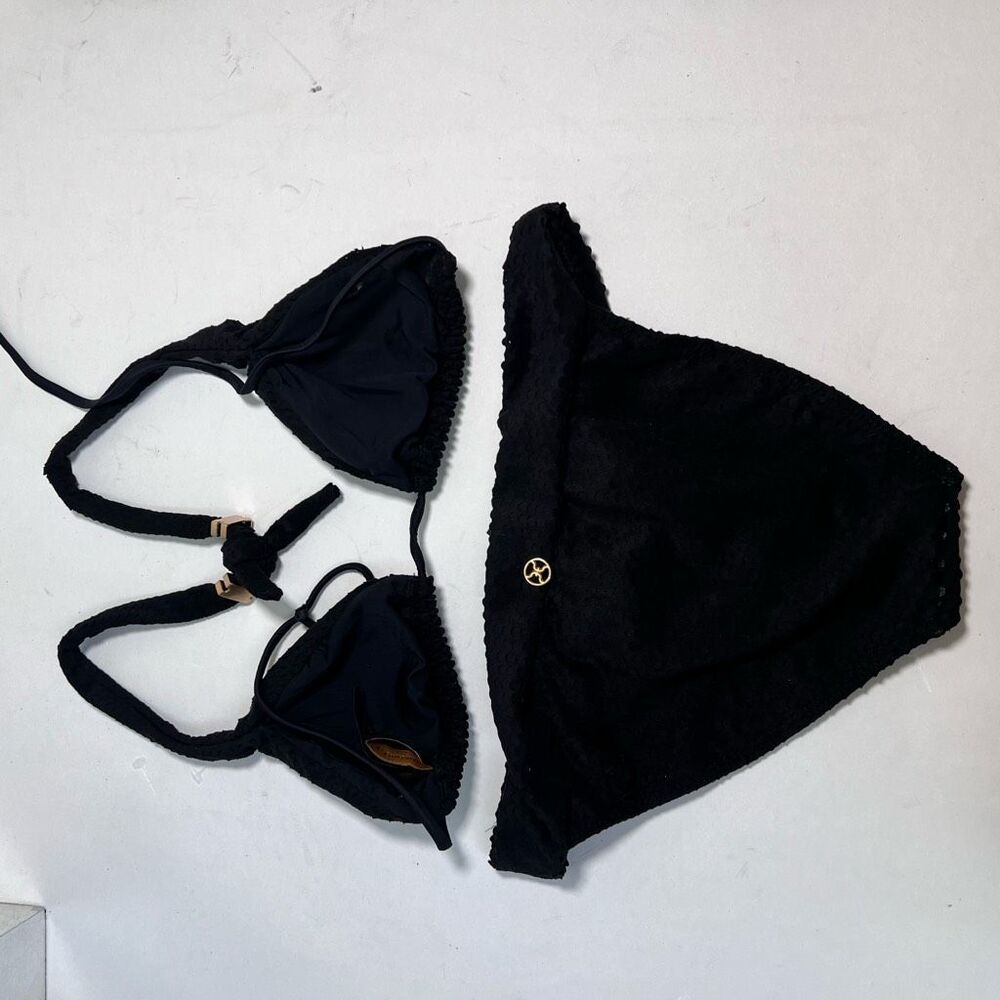 Vix Womens Black Scales Bia Bikini Set Size Medium NWOT swimwear SW027 - Picture 6 of 6